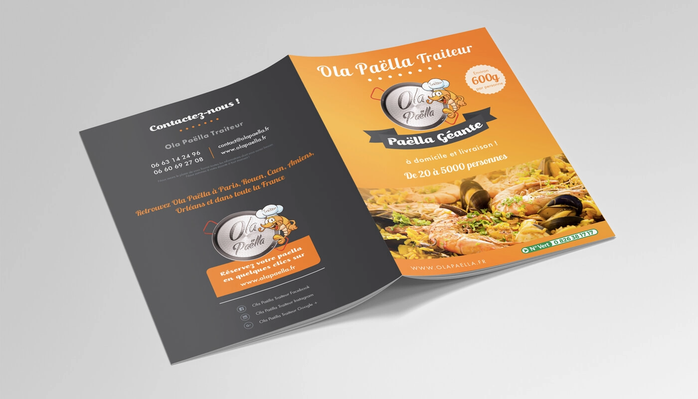 creation flyer logo ola paella